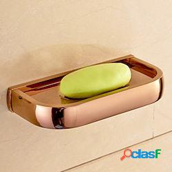 portasapone rose golden smart moderno ottone 1pz - bagno