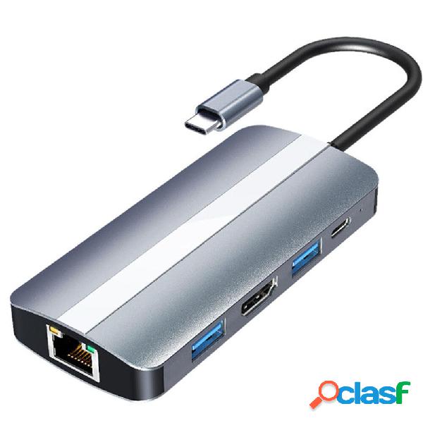 5 in 1 Tipo-C Docking Station USB-C Hub Splitter Adattatore