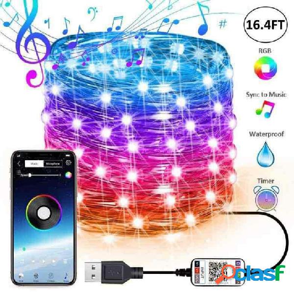 5m/ 10m luce a led Stringa Rame Linea USB Bluetooth