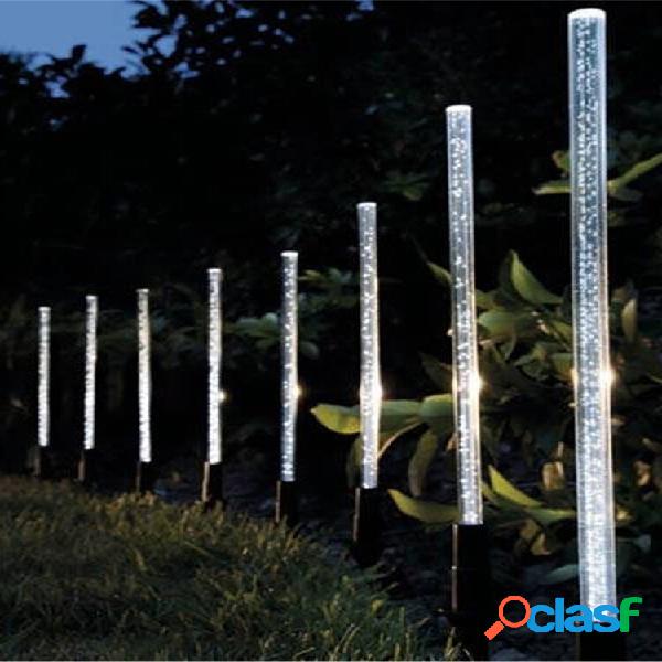 8 PZ solare Power Lights Bubble White luce a led Outdoor