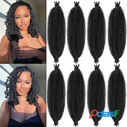 8 confezioni di capelli afro twist elastici pre-separati