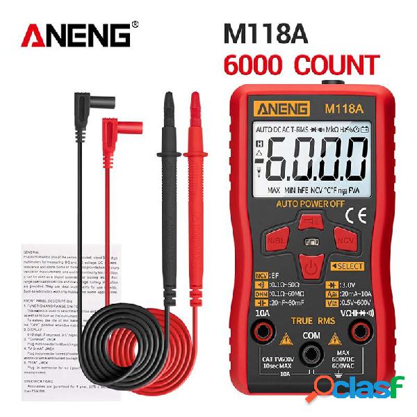 ANENG M118A Digital 6000 Conta Auto Allineare True Rms Mini