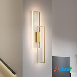 Applique A Led Per Interni Rettangolare Oro Doppia Luce A