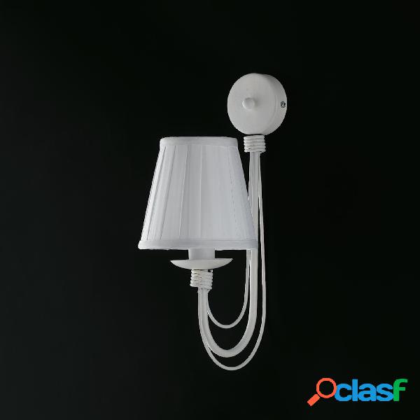 Applique Rustico in ferro laccato bianco con decorazione