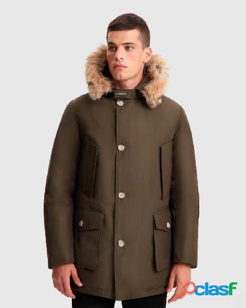 Arctic Parka verde militare con pelliccia staccabile
