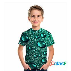 Bambino Da ragazzo maglietta Manica corta Verde Stampa 3D 3D