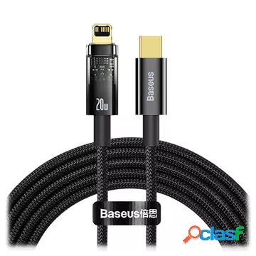 Baseus Explorer USB-C / Cavo Lightning 20W - 2m - Nero