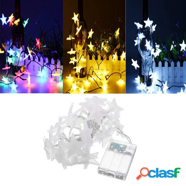 Batteria Powered 3.3M 30LEDs Frosted cinque stelle Fairy