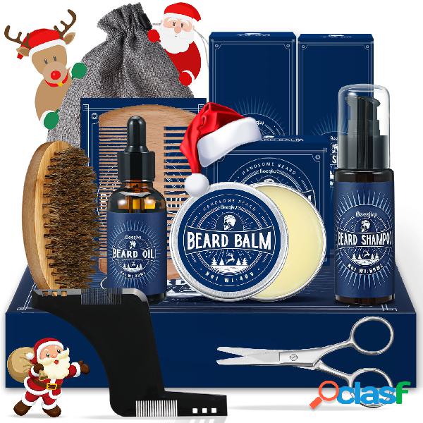 Beesjuy Beard Kit Kit per la cura della barba da uomo con