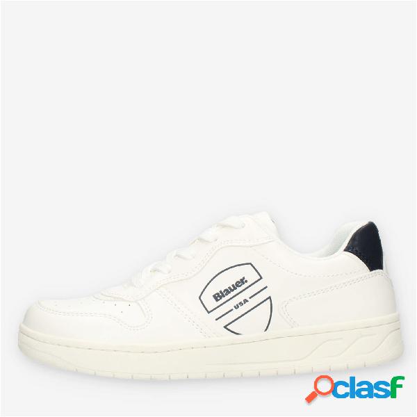 Blauer Kids Spike Sneakers bianche e blu