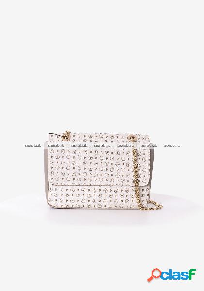 Borsa tracolla media Pollini Heritage donna bianco avorio