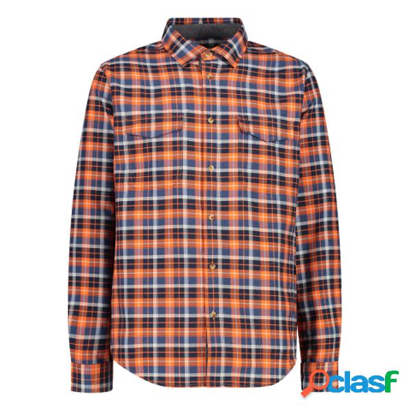 Camicia Cmp a manica lunga (Colore: arancio-b.blue, Taglia: