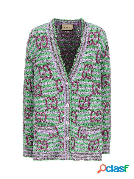 Cardigan in cotone con maxi GG