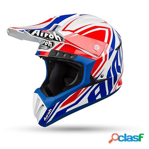 Casco cross Airoh Switch Impact Blu Lucido