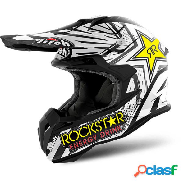Casco cross Airoh Terminator Open Vision Rockstar in fibra