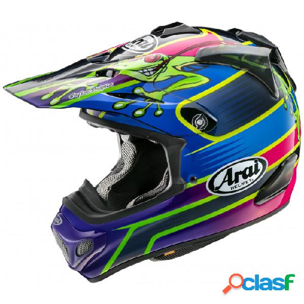 Casco cross Arai MX-V Barcia Frog in fibra Verde Blu Viola