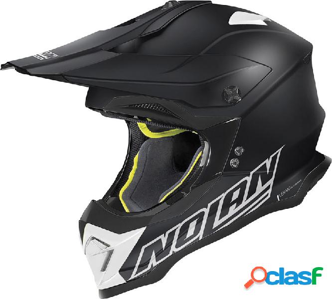 Casco cross Nolan N53 VULTUR Nero opaco Bianco