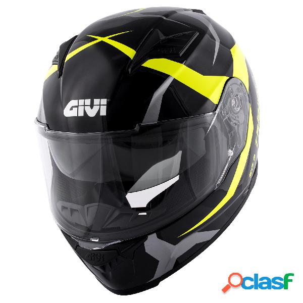 Casco integrale Givi 50.5F Tridion Vortix nero giallo fluo