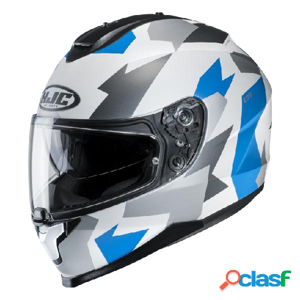 Casco integrale HJC C70 VALON MC2SF Bianco grigio Blu