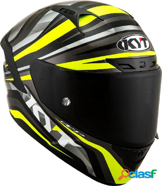 Casco integrale Kyt NX RACE MOOD in fibra Giallo Fluo
