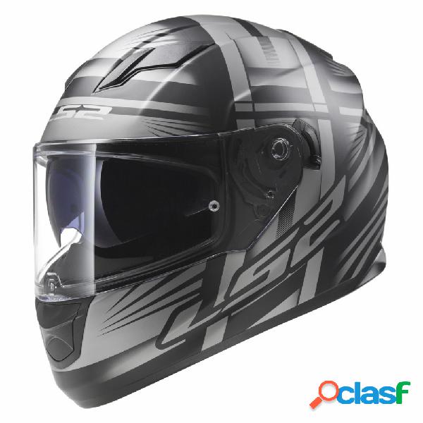 Casco integrale LS2 FF320 Stream Bang Nero opaco Titanio