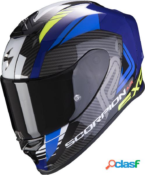 Casco integrale Scorpion EXO R1 AIR HALLEY in fibra Blu Neon