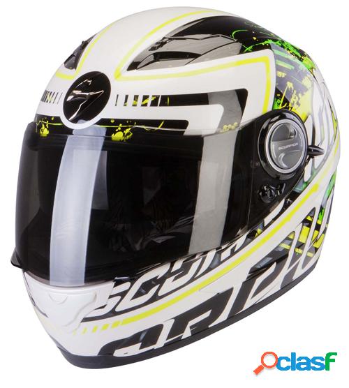 Casco integrale Scorpion Exo 500 Air Login Bianco Verde