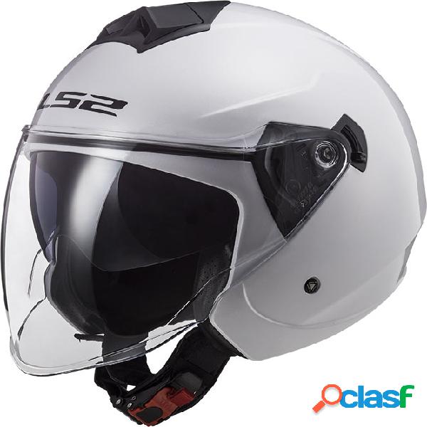 Casco jet LS2 OF573 TWISTER II SINGLE MONO Bianco