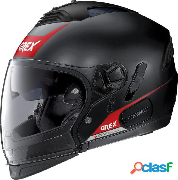 Casco modulare Grex G4.2 PRO VIVID N-COM Nero opaco Rosso