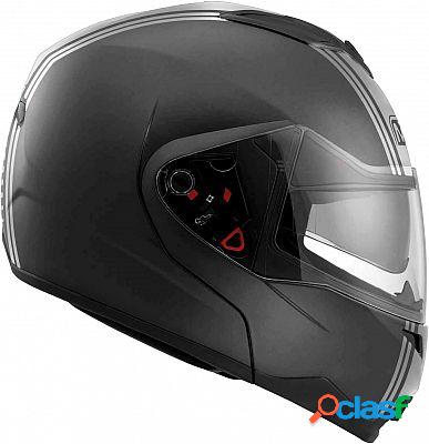 Casco modulare MDS MD200 MULTI ADVANCE Nero opaco Argento