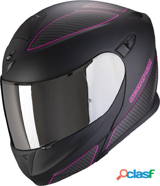 Casco modulare Scorpion EXO 920 FLUX Nero opaco Rosa