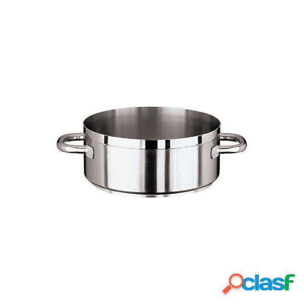 Casseruola Bassa 2 Maniglie Cm 40 Serie 1100 Inox, Lt 19,5 -