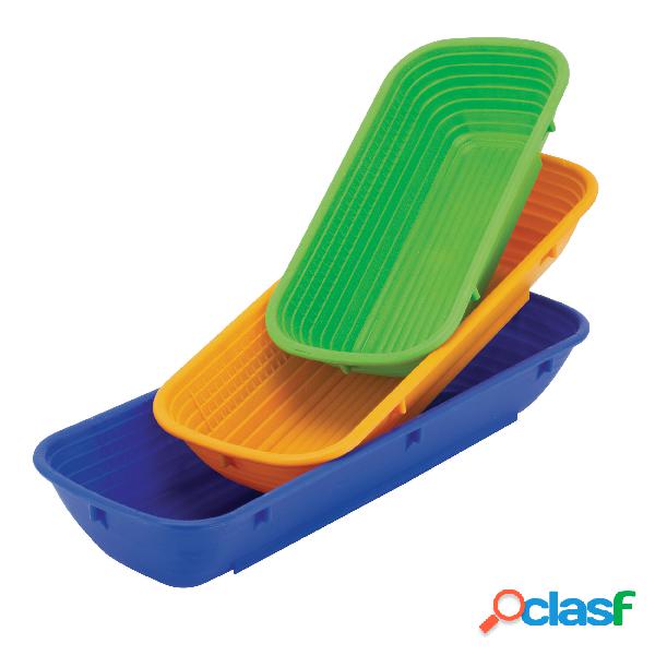 Cestino Per Impasto Rettang Cm 14x42 Blu - 1,5 KG PP, peso