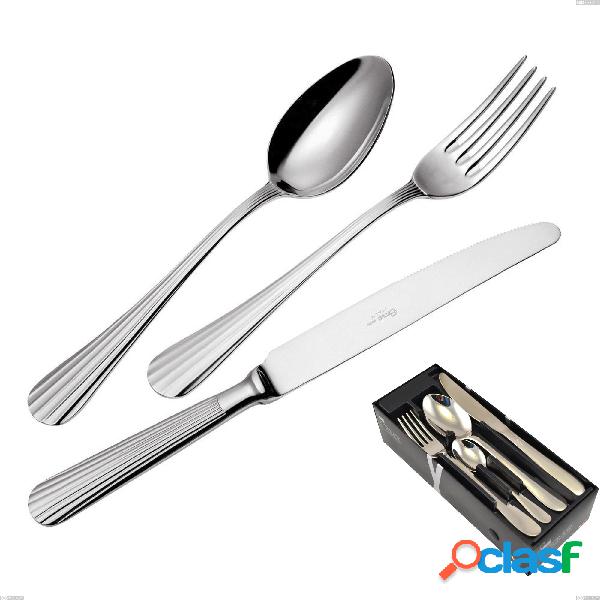 Confezione salvaspazio 24 pezzi Eden, inox 18.10 (AISI304),