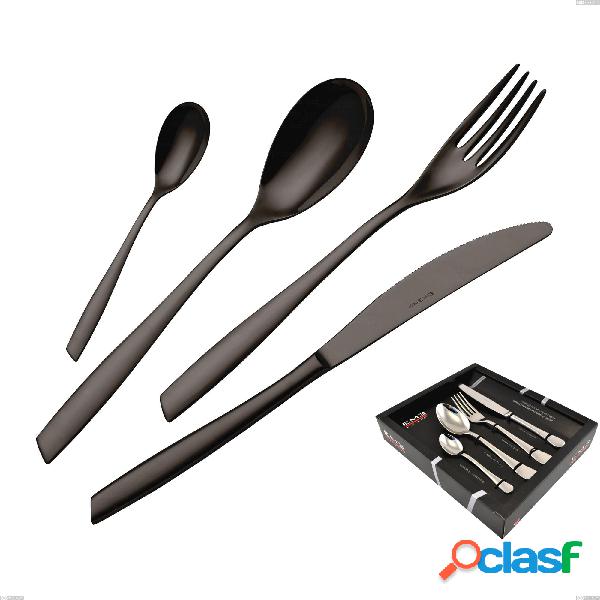 Confezione vetrina 24 pezzi Eleven PVD Black, Acciaio inox