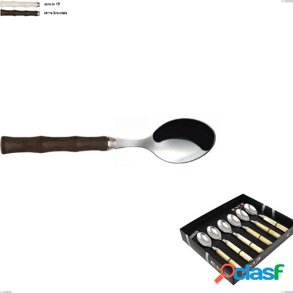 Confezione vetrina 6 pezzi cucchiaino caffe acqua eme,