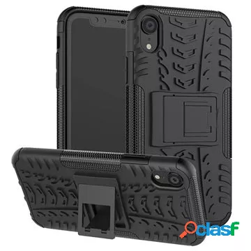 Custodia ibrida antiscivolo per iPhone XR con cavalletto -