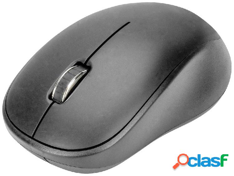 Digitus DA-20161 Mouse Senza fili Ottico Nero 3 Tasti 1000