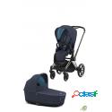 Duo Cybex Priam 4 Telaio Chrome Black Dark Navy