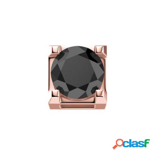 Elemento Griffe in oro rosa 18kt e diamante nero - ct 0.02