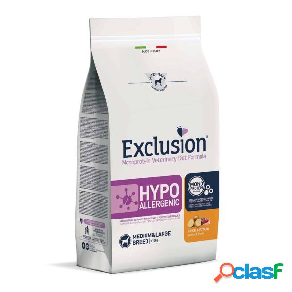Exclusion Hypoallergenic Anatra e Patate 12 kg (GRATIS