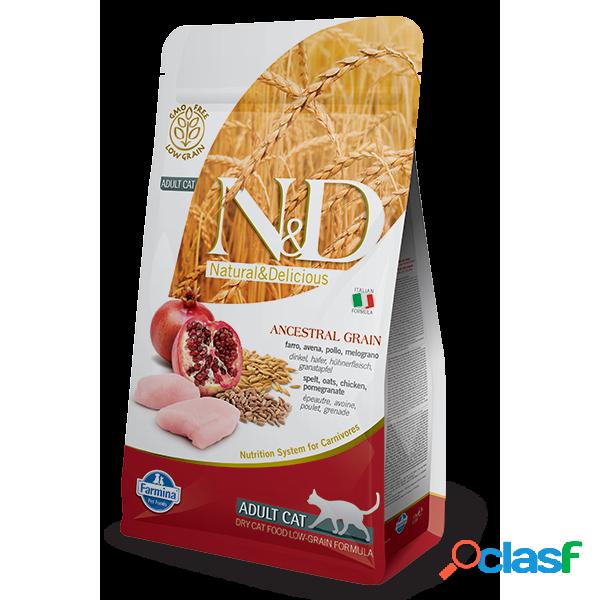 Farmina N&D Low Grain Feline Pollo e Melograno 5 kg (GRATIS