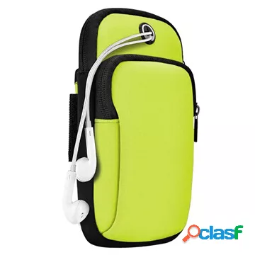 Fascia da Braccio Sportiva Universale con Doppia Tasca -