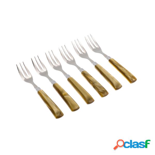 Forchettine da Dolce set da 6 pezzi GIADA in acciaio inox