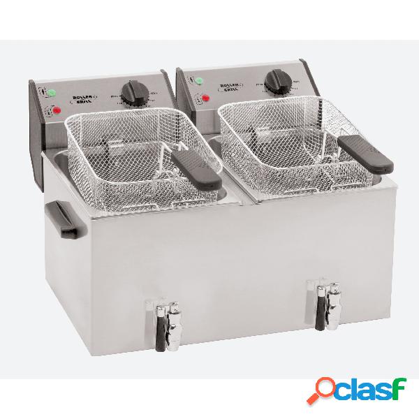 Friggitrice 8Lt Doppia C/Rubinetto Mod. FD 80 DR, peso 14,25