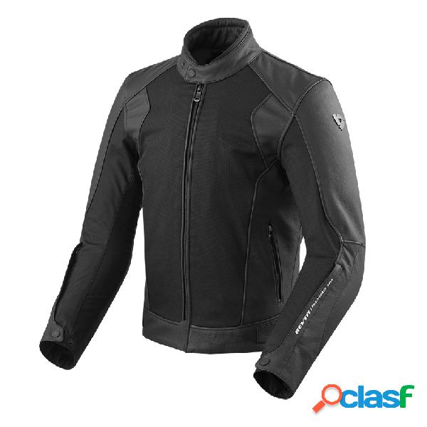 Giacca moto pelle e tessuto Revit Ignition 3 tre strati Nero