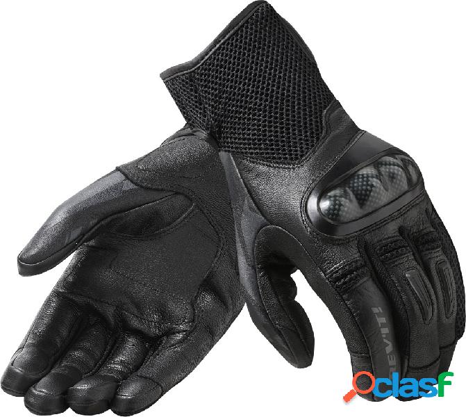 Guanti moto pelle e tessuto estivi Revit Prime Nero