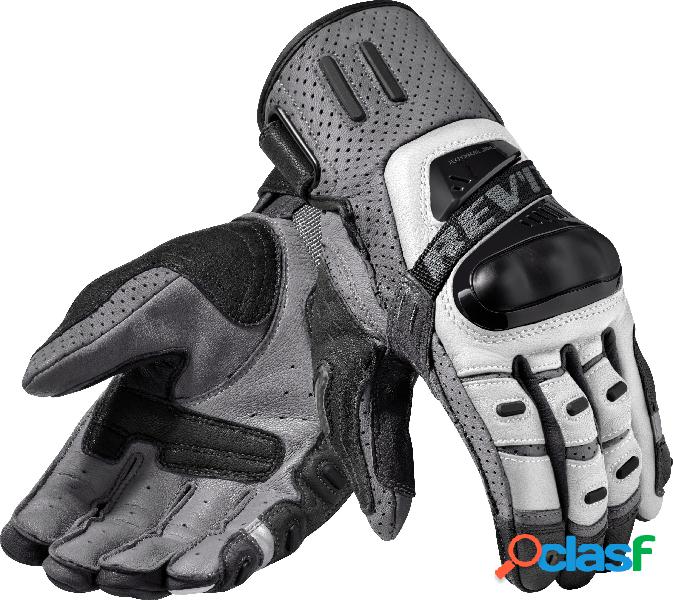 Guanti moto pelle estivi Revit Cayenne Pro Argento Nero