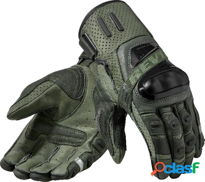 Guanti moto pelle estivi Revit Cayenne Pro Verde Nero