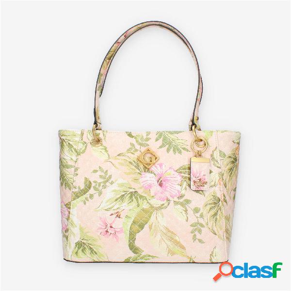 Guess Nerina Borsa a spalla a 2 scomparti rosa floreale